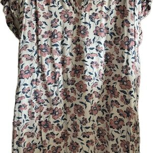 GAP Cream Flutter Sleeve Mini Dress with Notched Collar